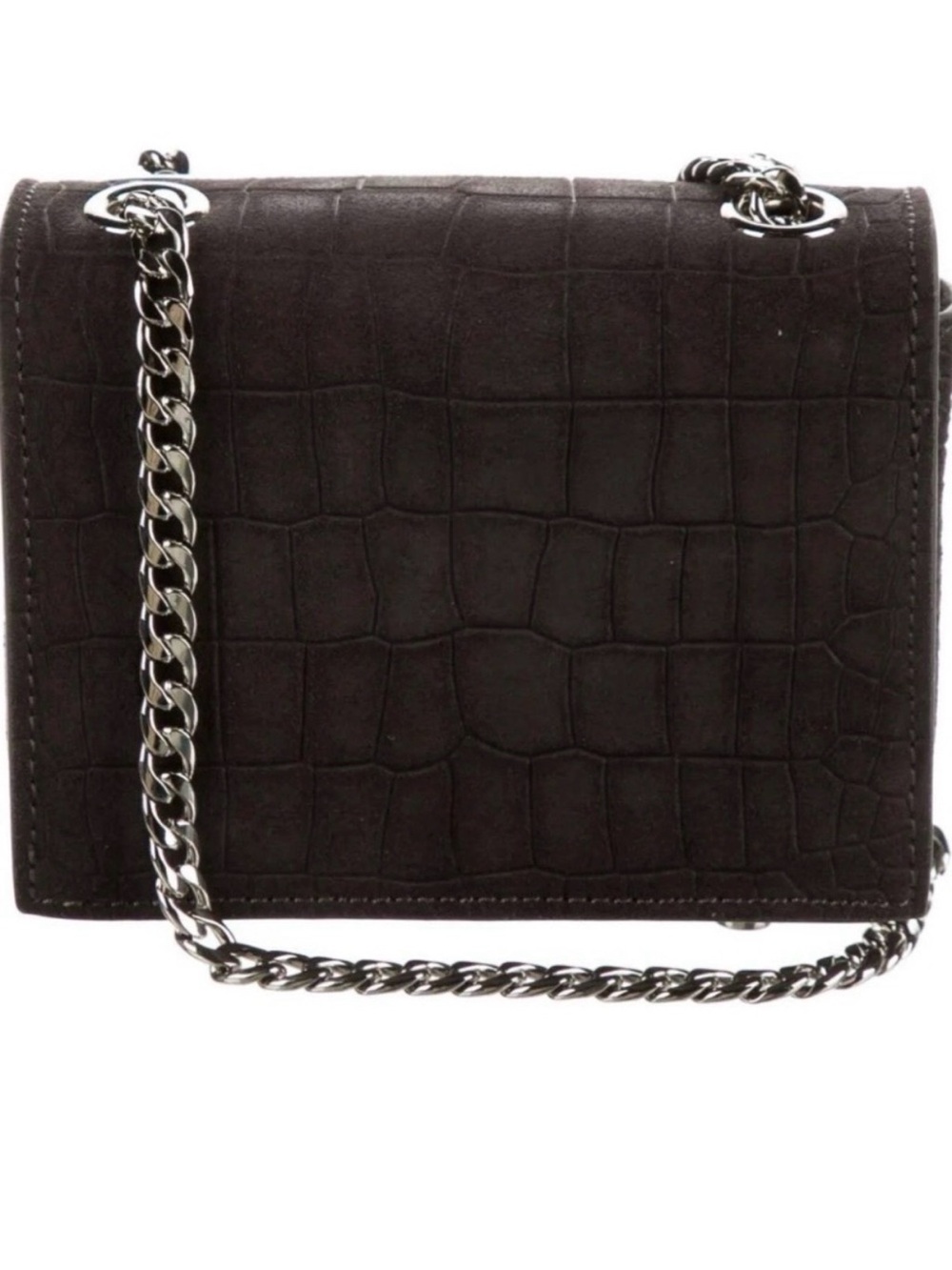 Brandon Blackwood Sophia
Croc Embossed Suede Shoulder
Bag